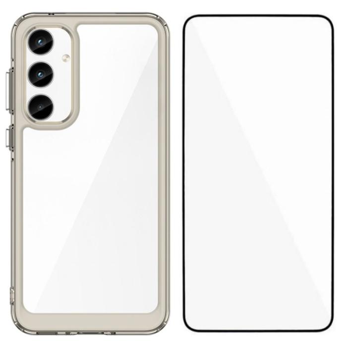 WANLONFENG - WANLONFENG Samsung Galaxy A55 5G Skal TPU XC Serie - Transparent Grå