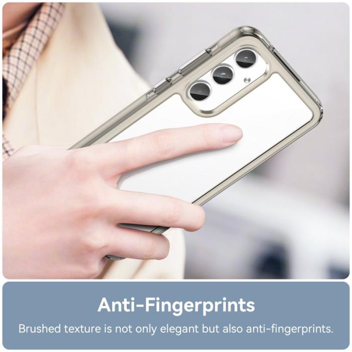 WANLONFENG - WANLONFENG Samsung Galaxy A55 5G Skal TPU XC Serie - Transparent Grå