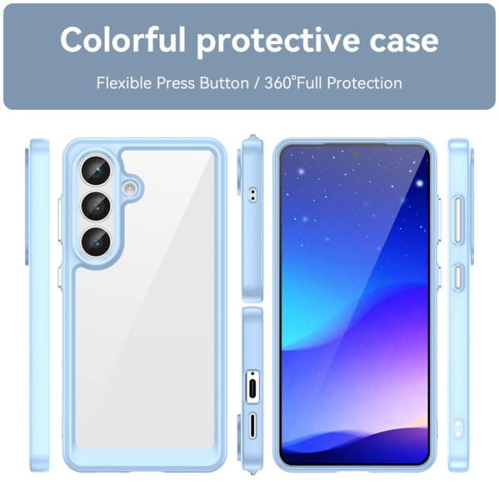 WANLONFENG - WANLONFENG Samsung Galaxy S26 Skal TPU XC Serie - Blå