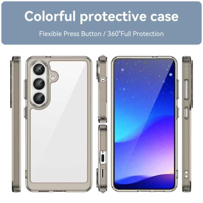 WANLONFENG - WANLONFENG Samsung Galaxy S26 Skal TPU XC Serie - Transparent Grå