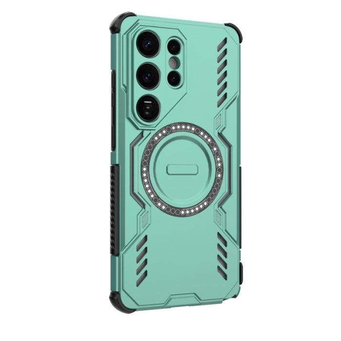 WANLONFENG - WANLONFENG Samsung Galaxy S26 Ultra Mobilskal PC TPU DJ Series - Grön