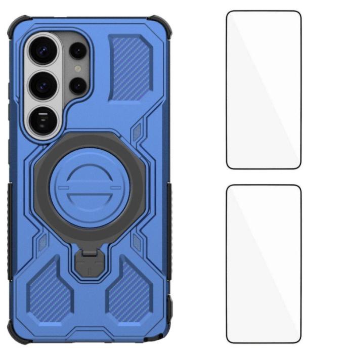 WANLONFENG - WANLONFENG Samsung Galaxy S26 Ultra Mobilskal PC TPU KJ Serie - Blå