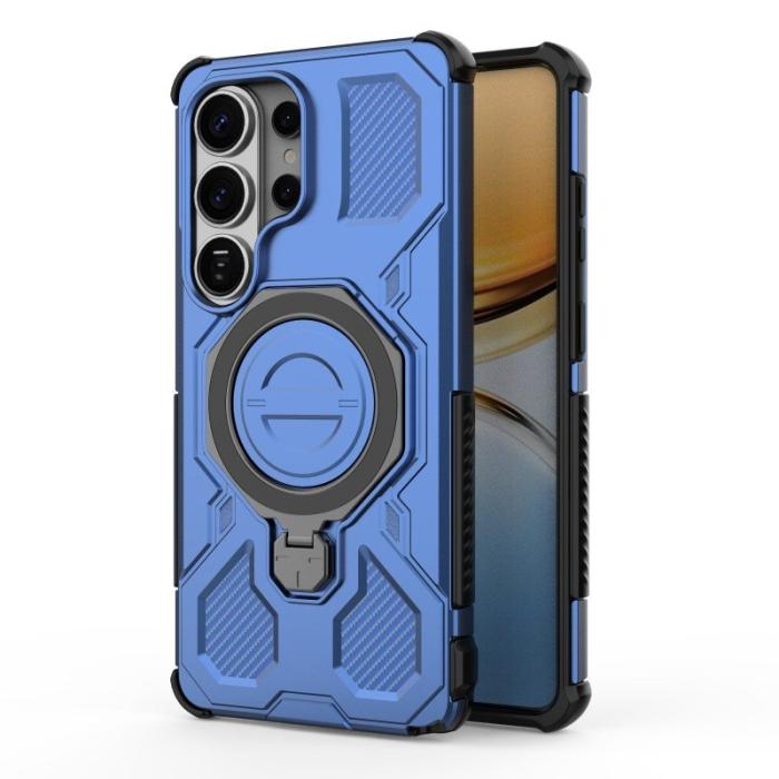 WANLONFENG - WANLONFENG Samsung Galaxy S26 Ultra Mobilskal PC TPU KJ Serie - Blå