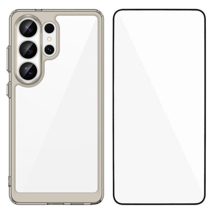 OEM - WANLONFENG Samsung Galaxy S26 Ultra Mobilskal TPU XC Serie - Transparent Grå