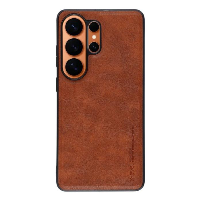 X-Level - X-LEVEL Samsung Galaxy S26 Ultra Mobilskal Konstläder Bojue-3 - Brun