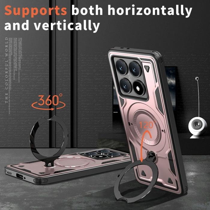 N/A - Xiaomi 14T Pro Skal Plast Militärt Skydd - Roséguld