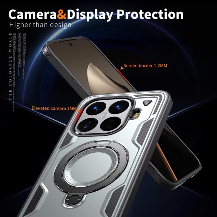 N/A - Xiaomi 15T Pro Skal Militärskydd Plast Kickstand - Grå