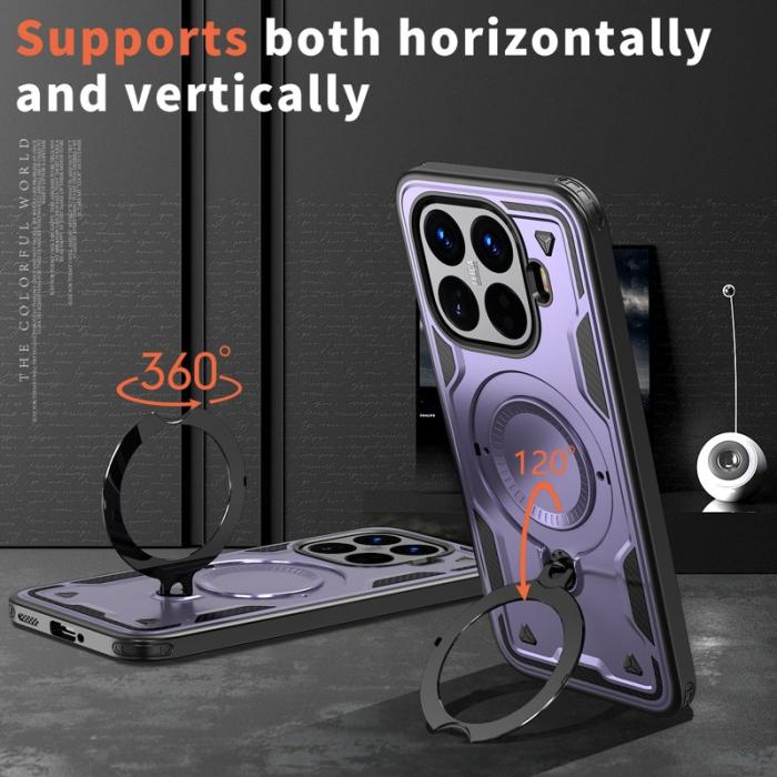 N/A - Xiaomi 15T Pro Skal Militärt Skydd Plast Kickstand - Lila