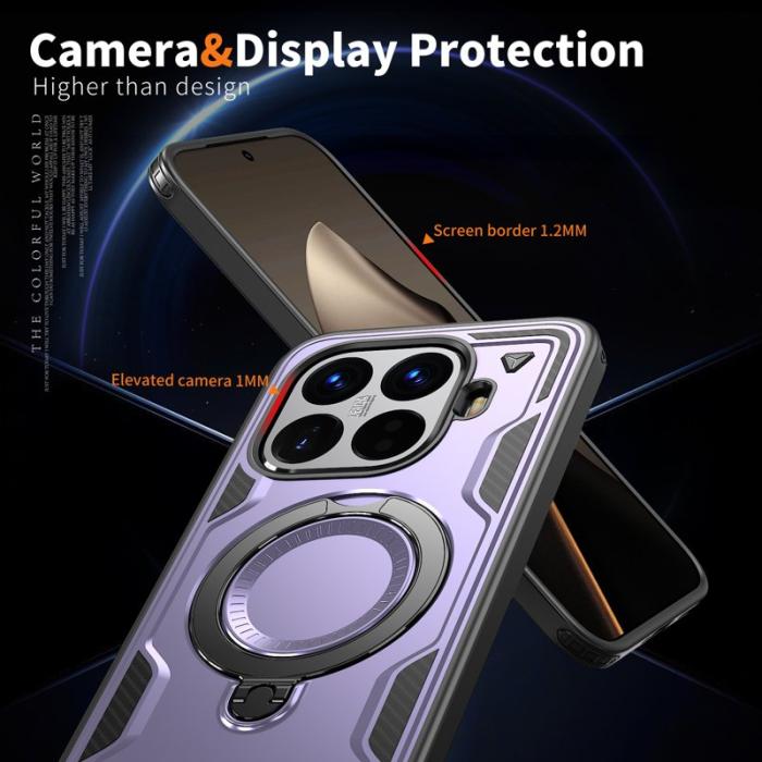 N/A - Xiaomi 15T Pro Skal Militärt Skydd Plast Kickstand - Lila