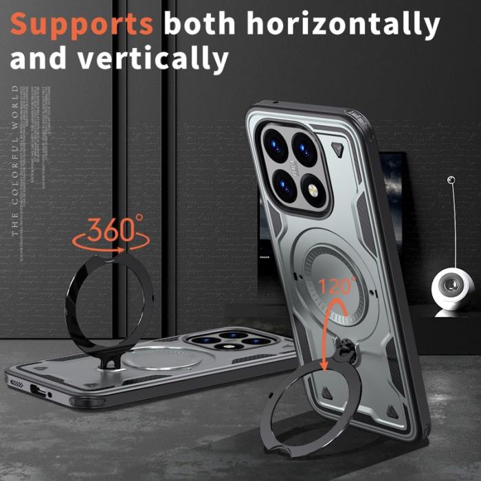 N/A - Xiaomi 15T Skal Militärskydd Plast Kickstand - Grå