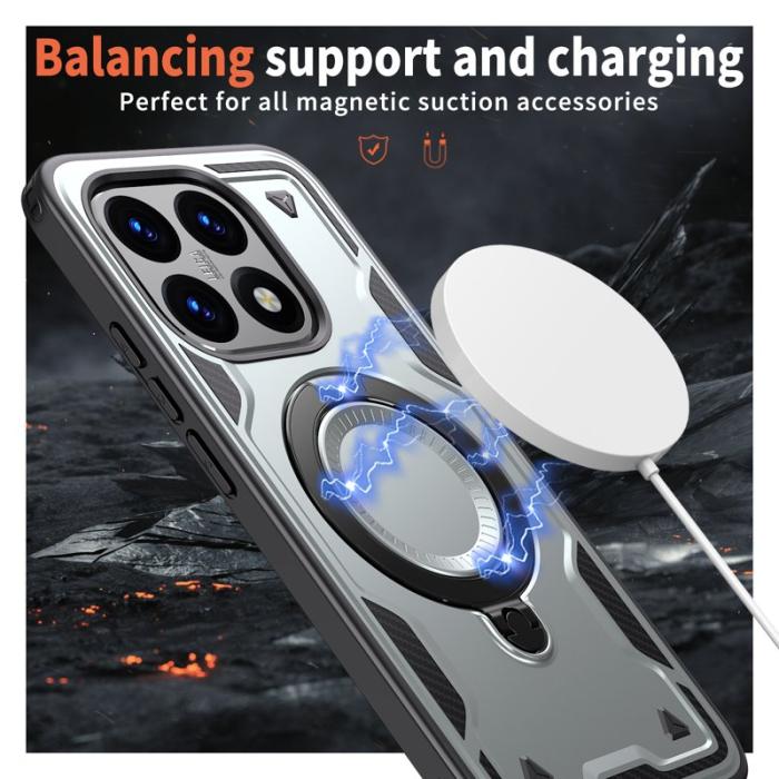 N/A - Xiaomi 15T Skal Militärskydd Plast Kickstand - Grå