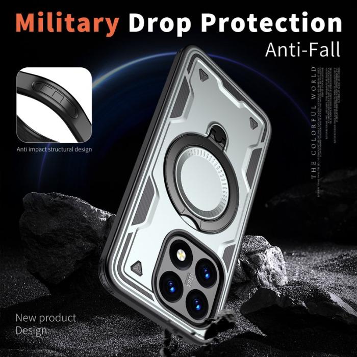 N/A - Xiaomi 15T Skal Militärskydd Plast Kickstand - Grå