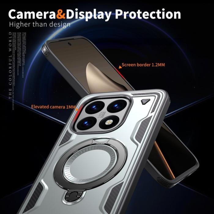 N/A - Xiaomi 15T Skal Militärskydd Plast Kickstand - Grå