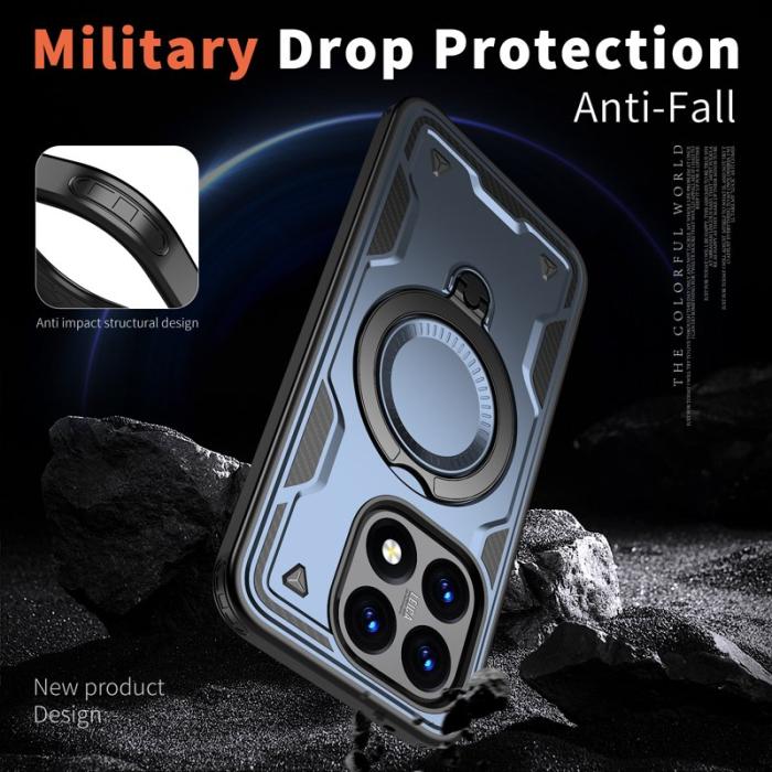 N/A - Xiaomi 15T Skal Militärskydd Plast Med Ställ - Blå