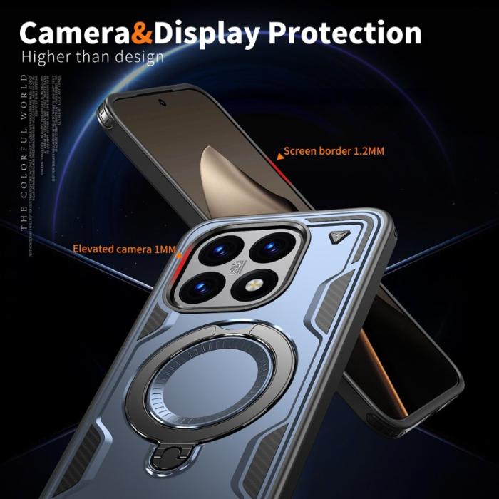 N/A - Xiaomi 15T Skal Militärskydd Plast Med Ställ - Blå