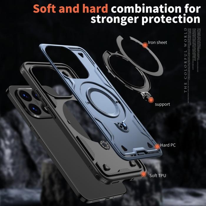 N/A - Xiaomi 15T Skal Militärskydd Plast Med Ställ - Blå