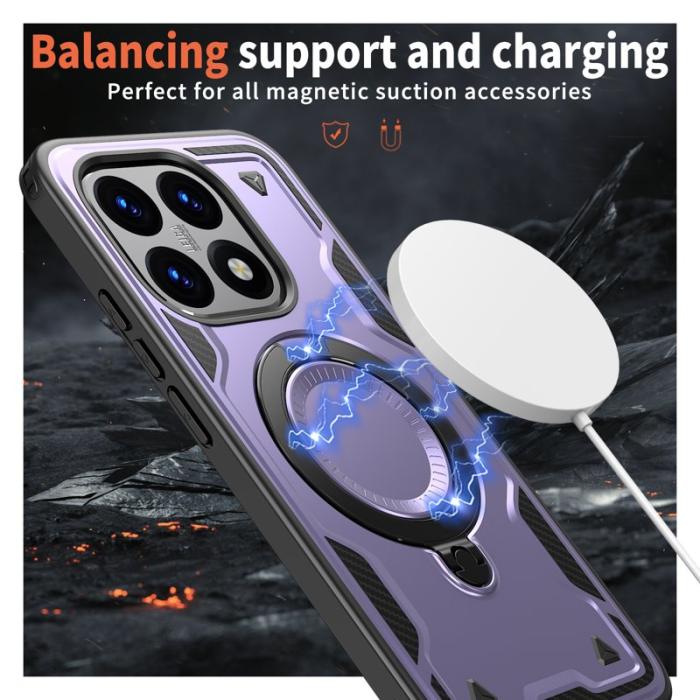 N/A - Xiaomi 15T Skal Militärt Skydd PC + TPU Ställ - Lila