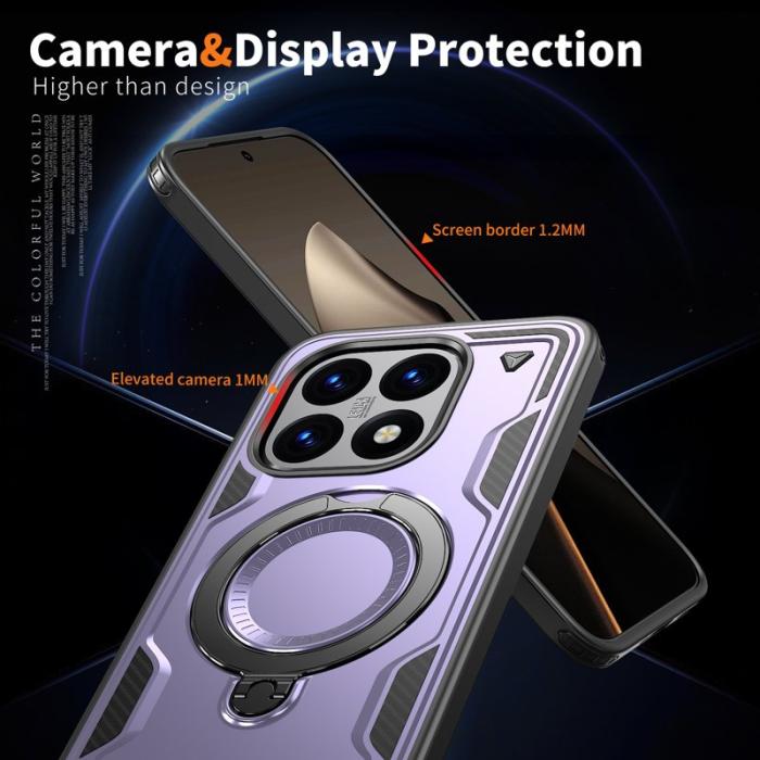 N/A - Xiaomi 15T Skal Militärt Skydd PC + TPU Ställ - Lila