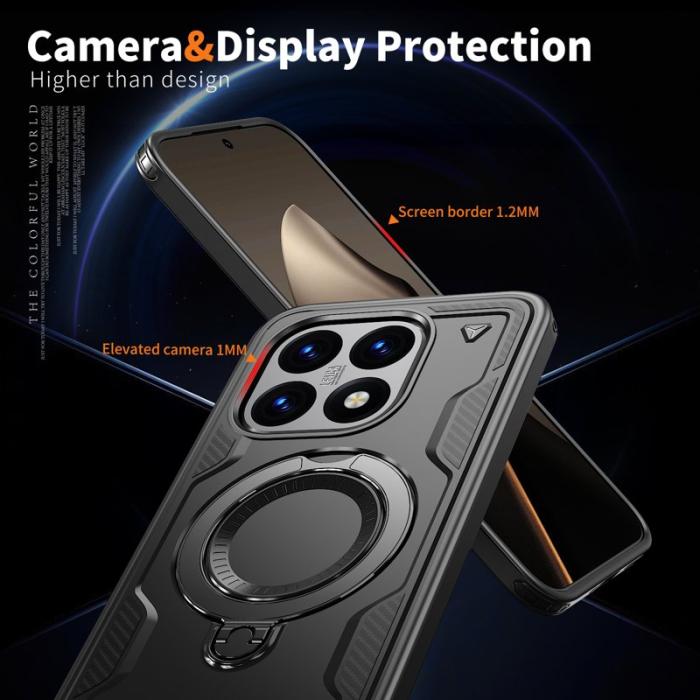 N/A - Xiaomi 15T Skal Militärt Skydd PC + TPU Ställ - Svart