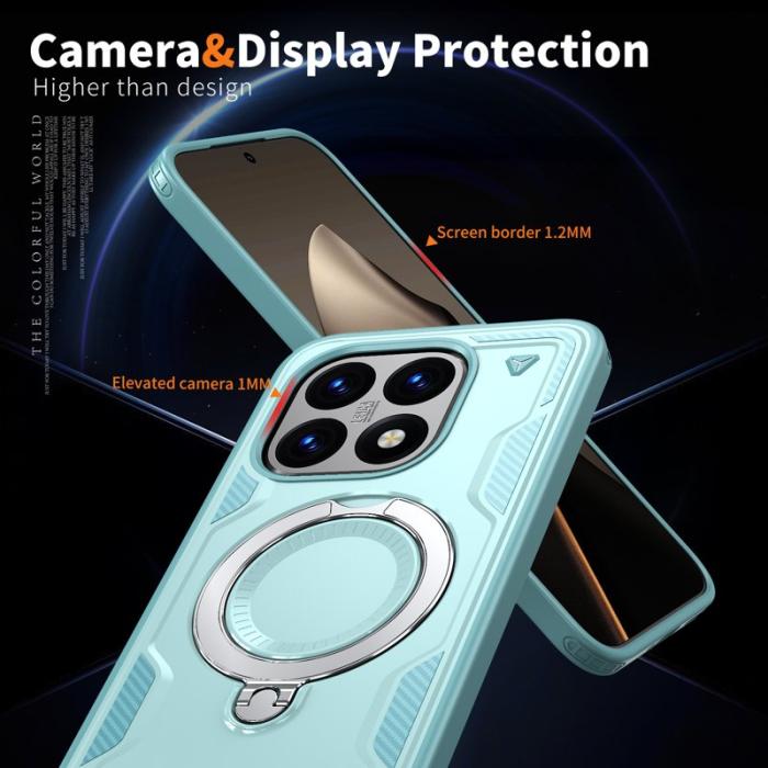 N/A - Xiaomi 15T Skal Militärt Skydd Plast Kickstand - Baby Blue