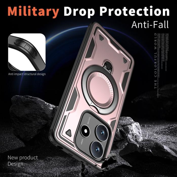 N/A - Xiaomi Redmi Note 14 5G Skal Plast Militärskydd - Roséguld