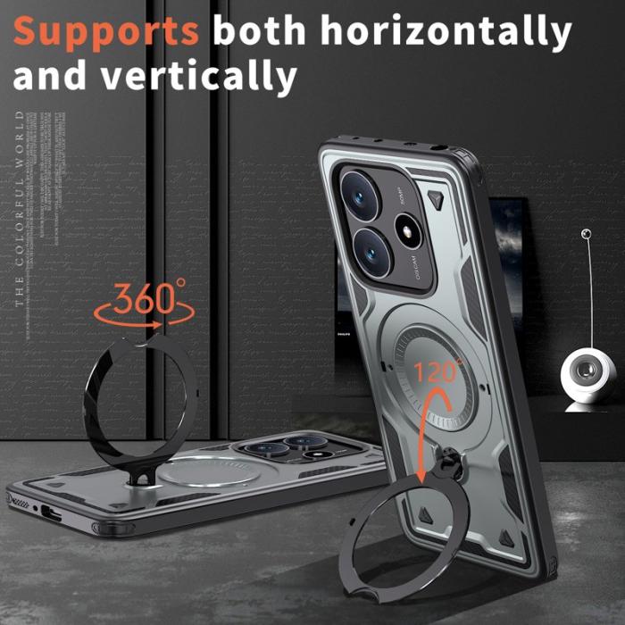 N/A - Xiaomi Redmi Note 14 5G Skal Plast Militärt Skydd - Grå