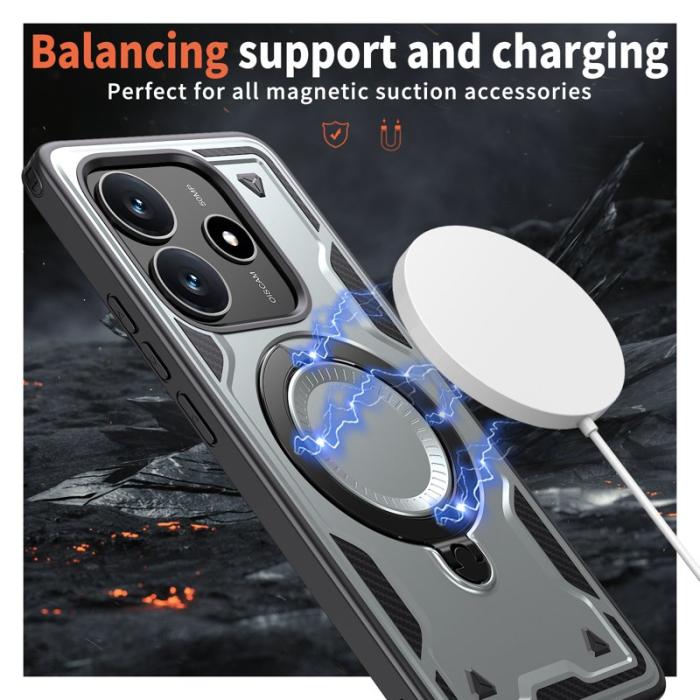 N/A - Xiaomi Redmi Note 14 5G Skal Plast Militärt Skydd - Grå