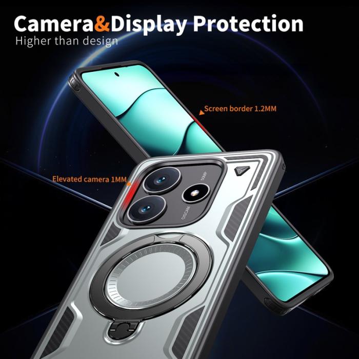 N/A - Xiaomi Redmi Note 14 5G Skal Plast Militärt Skydd - Grå