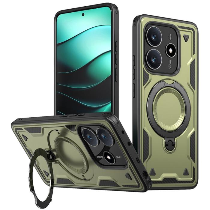 N/A - Xiaomi Redmi Note 14 5G Skal Plast Militärt Skydd - Olive Green
