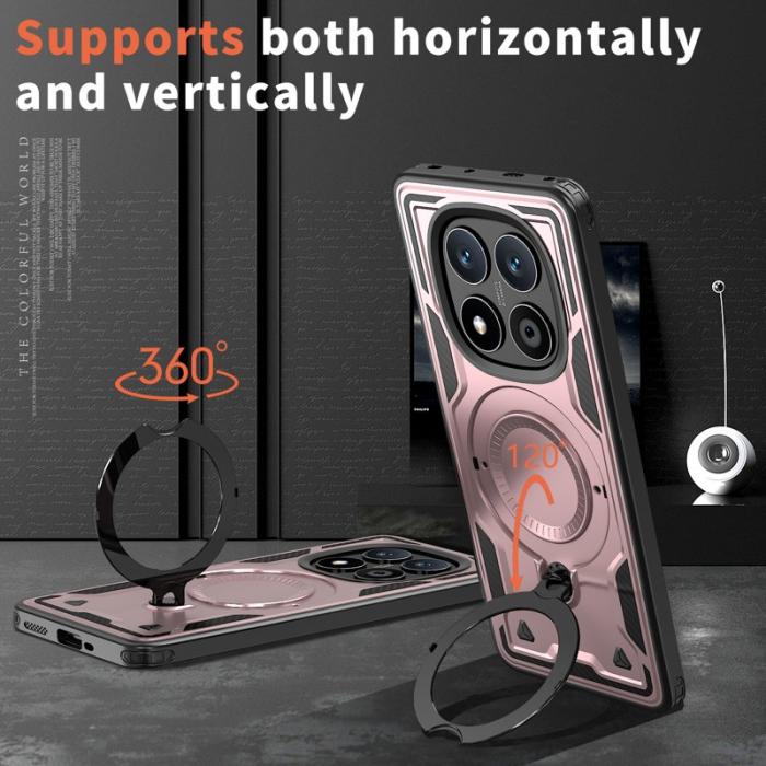 N/A - Xiaomi Redmi Note 14 Pro 5G Skal Plast MagSafe Skydd - Rose Gold