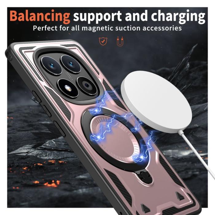 N/A - Xiaomi Redmi Note 14 Pro 5G Skal Plast MagSafe Skydd - Rose Gold