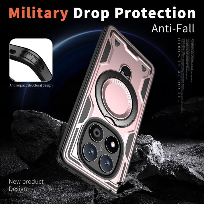 N/A - Xiaomi Redmi Note 14 Pro 5G Skal Plast MagSafe Skydd - Rose Gold