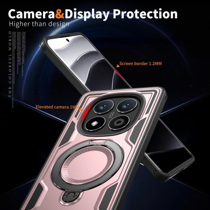 N/A - Xiaomi Redmi Note 14 Pro 5G Skal Plast MagSafe Skydd - Rose Gold