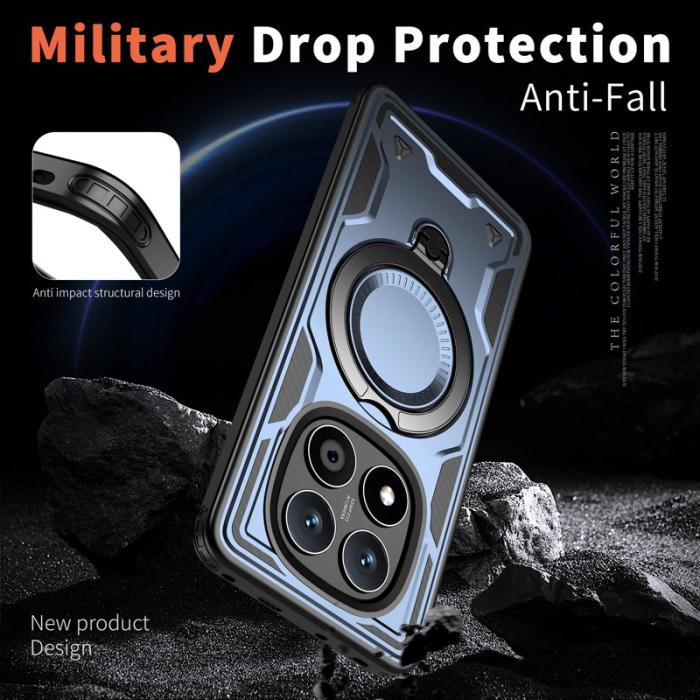 N/A - Xiaomi Redmi Note 14 Pro 5G Skal Plast Militärskydd - Blå