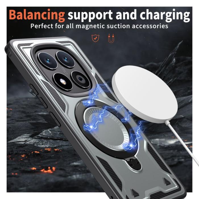 N/A - Xiaomi Redmi Note 14 Pro 5G Skal Plast Militärt Skydd - Grå