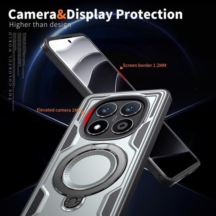 N/A - Xiaomi Redmi Note 14 Pro 5G Skal Plast Militärt Skydd - Grå