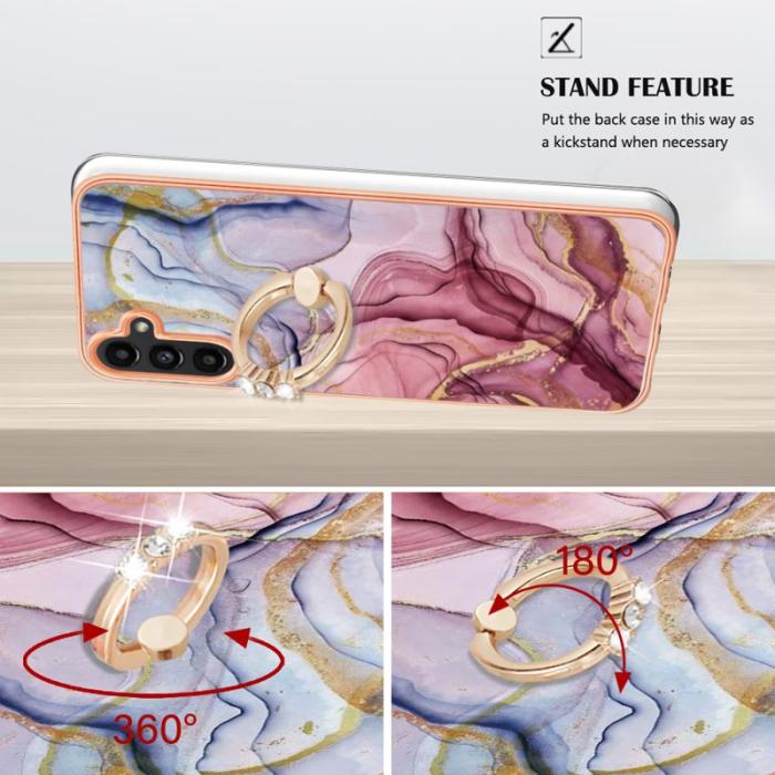 OEM - YB IMD Series-17 Style-E Samsung Galaxy A55 5G Skal TPU Marmor - Roséguld