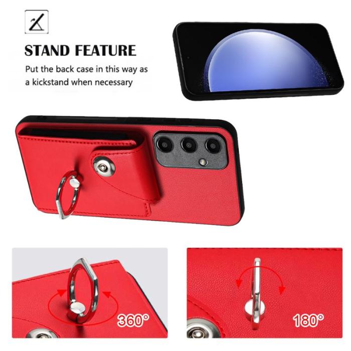 OEM - YB Leather Coating Series-7 Samsung Galaxy A55 5G Skal - Röd