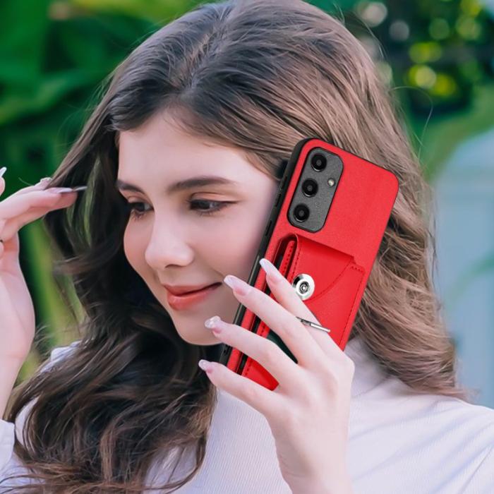 OEM - YB Leather Coating Series-7 Samsung Galaxy A55 5G Skal - Röd