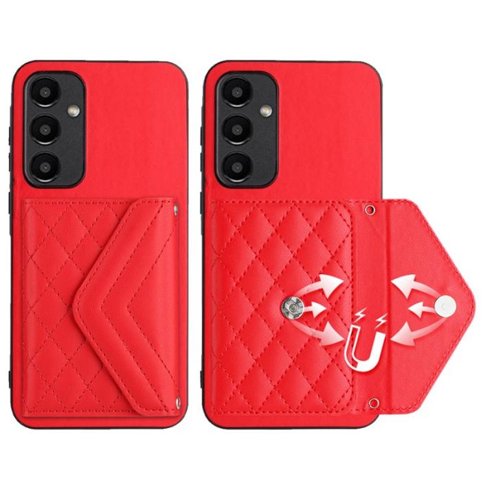 OEM - YB Leather Coating Series-8 Samsung Galaxy A55 5G Skal Äkta Läder - Röd