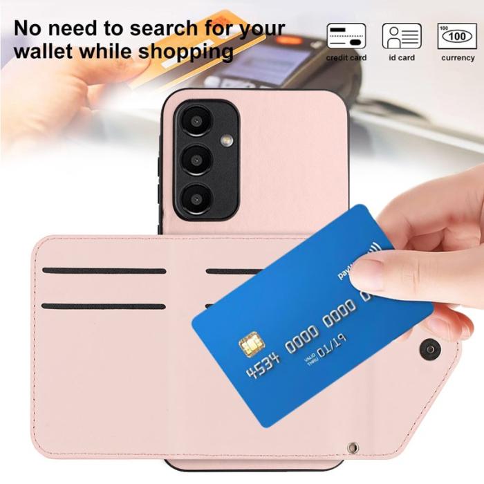 OEM - YB Leather Coating Series-8 Samsung Galaxy A55 5G Skal Äkta Läder - Rosa