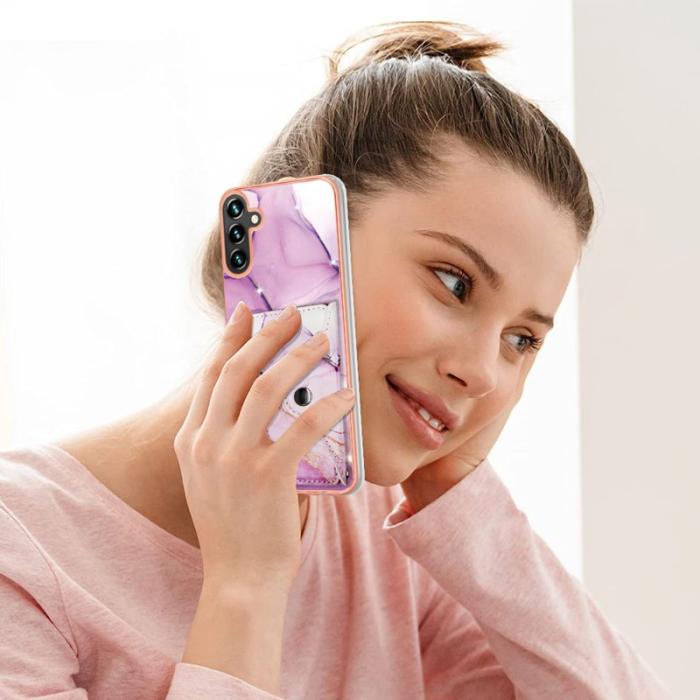 OEM - YB Leather Coating Series-9 Samsung Galaxy A35 5G Skal PU Läder - Lila