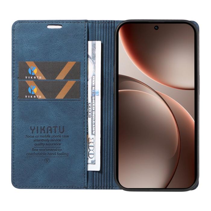 YIKATU - YIKATU Oppo Find X9 Pro 5G Plånboksfodral Konstläder - Blå