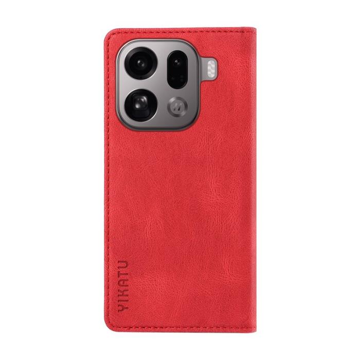 YIKATU - YIKATU Oppo Find X9 Pro 5G Plånboksfodral Konstläder - Röd