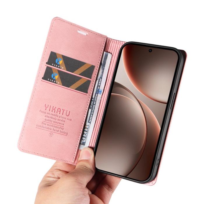 YIKATU - YIKATU Oppo Find X9 Pro 5G Plånboksfodral Konstläder - Rosa