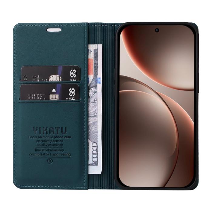 YIKATU - YIKATU Oppo Find X9 Pro 5G Plånboksfodral Konstläder - Grön