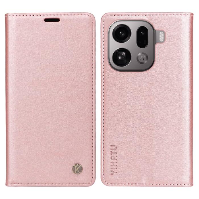 YIKATU - YIKATU Oppo Find X9 Pro 5G Fodral PU Läder - Roséguld