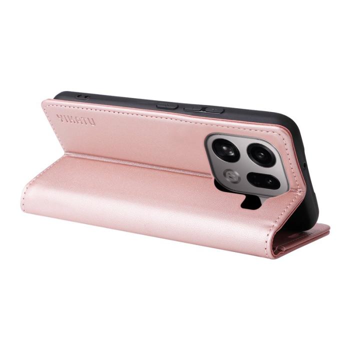 YIKATU - YIKATU Oppo Find X9 Pro 5G Fodral PU Läder - Roséguld