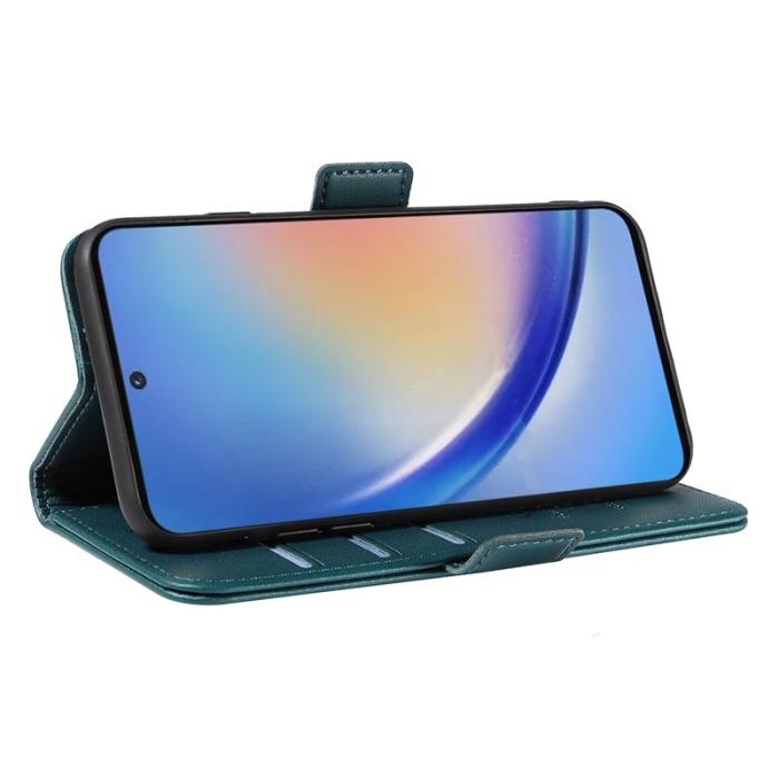 YIKATU - YIKATU Samsung Galaxy A35 5G Fodral Äkta Läder - Grön