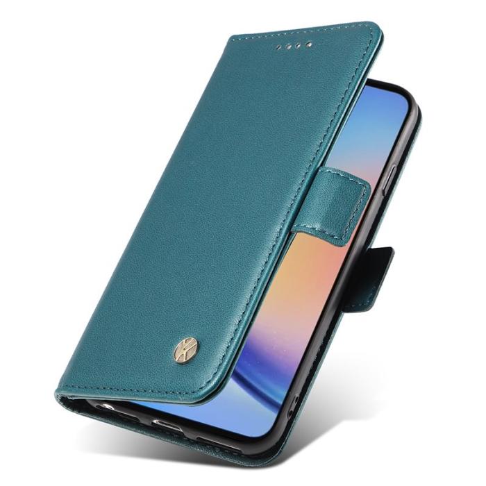 YIKATU - YIKATU Samsung Galaxy A35 5G Fodral Äkta Läder - Grön